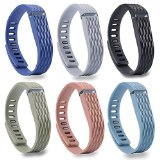 i-smile® 6PCS Replacement Bands with Metal Clasps for Fitbit Flex (Pack of 6, Large)