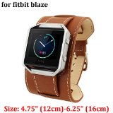 Fitbit Blaze Band, DigiHero Fitbit Blaze Accessory Genuine Leather Strap Wrist band Replacement with Metal Clasp for Fitbit Blaze (No Tracker, Only Bands)