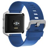 Fitbit Blaze Silicone Band,Classic, Blue, Small, Henoda High Quality Silicone Bands Bracelet for Fitbit Blaze Smart Fitness Watch