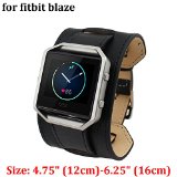 Fitbit Blaze Band, DigiHero Fitbit Blaze Accessory Genuine Leather Strap Wrist band Replacement with Metal Clasp for Fitbit Blaze (No Tracker, Only Bands)