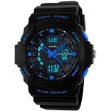 BesWLZ Multi Function Digital LED Quartz Watch Water Resistant Electronic Sport Watches Child Blue