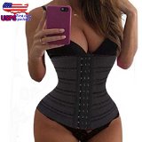 Slty Waist Trainer Corset for Weight Loss Sport Body Shaper Tummy Fat Burner (2XL, Black)