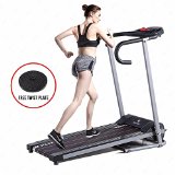 Fitnessclub 500W Folding Electrical Running Motorized Machine Treadmill Fitness Exercise Grey Black