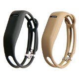 Vetoo Replacement Bands for Fitbit Flex,Hollowed Silicone Bracelet Wristband Accessory,Pack of 2,black+brown
