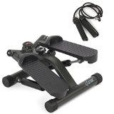 ALPINE© Portable Fitness Twister Stepper with (2) Resistance Cords, LCD Display Screen