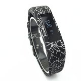 Silicone strap for Fitbit Alta Wrist Replacement Band Smart Watch Fitness Strap Accessory (Flower-01)