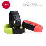 OUMAX® FIT T1S Activity and Fitness Tracker (Pack Includes 3 Colored Bands in Black/Green/Red)