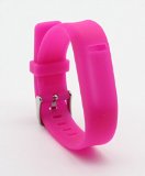 HoneyLife Fitbit Flex Cute Rose Red Silicone Replacement Wristband Bracelet/ Wireless Activity and Sleep Tracker Accessory Band with Safety Watch Buckle + Fastener Ring