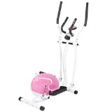 Best Choice Products Red Magnetic Elliptical Trainer Fitness Space Saver Machine Cardio Workout Gym