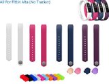 Fitbit Alta Replacement Accessory Band,CreateGreat Classic Wristand Strap Bracelet with Silicone Fasterners Metal Clasps For Fitbit Alta (No Tracker)-Dark Blue