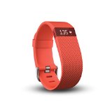 Fitbit Charge HR Wireless Activity Wristband, Tangerine, Large