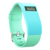 Silicone cover cases for Fitbit Charge/Fitbit HR Charge -Slim Designer Sleeve band cover (aqua green)