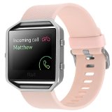 Fitbit Blaze Silicone Band,Classic, Mistyrose, Small, Henoda High Quality Silicone Bands Bracelet for Fitbit Blaze Smart Fitness Watch