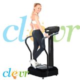 NEW Black Crazy Fit Vibration Massage Machine Plate Platform Massage Fitness