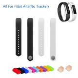 Fitbit Alta Bands, TreasureMax Fitbit Alta Accessories Replacement Sports Wristbands with Customize Metal Clasps and Secure Silicon Fastener Rings for Fitbit Alta/ Fitbit Alta Band (No Tracker)