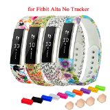Fitbit Alta Band, TreasureMax Fitbit Alta Accessory Replacement Sports Wristbands Straps with Customize Metal Clasps and Secure Silicon Fastener Rings for Fitbit Alta (No Tracker, Only Bands)
