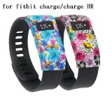 TreasureMax Sports Soft Silicone Rubber Band Cover/Protective Sleeve/ Protective Case Cover /Sleeve Protector with Various Colors Available for Fitbit Charge/ Charge HR