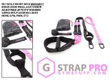 PINK G-STRAP PRO Home Gym Fitness Trainer (6 COLORS) BEST QUALITY GUARANTEED, Resistance Suspension Workout Training, WARRANTY