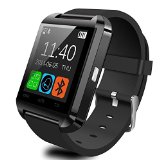 U8 Smartwatch UWatch Bluetooth Smart Watch Fit for Samsung Galaxy S4/S5/S6 Edge Note 3/4/5 HTC Nexus Sony LG Huawei Android Smartphones(Black)