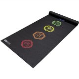 Fit Spirit 6mm 1/4″ Inch Portable Exercise Yoga Mat w/ Premium Printed Designs – 7 Chakra