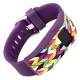 French Bull – Fitbit Charge/Fitbit Charge HR Slim Designer Sleeve – Band Cover (Plum Ziggy)