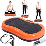 Tangkula Ultrathin Mini Crazy Fit Vibration Platform Massage Machine Fitness Gym (Orange)