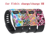 TreasureMax Sports Soft Silicone Rubber Band Cover/Protective Sleeve/ Protective Case Cover /Sleeve Protector with Various Colors Available for Fitbit Charge/ Charge HR
