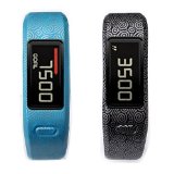 Moretek Wristband for Garmin Vivofit Replacement Strap Band(light blue/wave roll 2L)