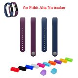 Fitbit Alta Bands, TreasureMax Fitbit Alta Accessories Replacement Sports Wristbands with Customize Metal Clasps and Secure Silicon Fastener Rings for Fitbit Alta/ Fitbit Alta Band (No Tracker)