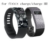 TreasureMax Sports Soft Silicone Rubber Band Cover/Protective Sleeve/ Protective Case Cover /Sleeve Protector with Various Colors Available for Fitbit Charge/ Charge HR