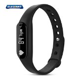 Fitness Tracker, ELEGIANT Smart Bracelet Wireless Activity Wristband Sports Watch Bluetooth For Android IOS With Steps Tracking Calories Burned Sleep Monitor Heart Rate etc. Black-NEW