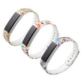 bayite Accessory Classic Watch Band for Fitbit Alta Print Pattern Pack of 3, Small 5.5 – 6.7 inches