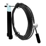 Crossfit Jump Rope and Ebook Set Adjustable Durable Black