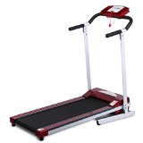 Ancheer Folding Treadmill Electric Exercise Running Machine with LED Monitor Red