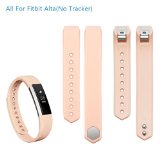 Vancle Fitbit Alta Bands, Newest Adjustable Replacement Bands for Fitbit Alta/ Fitbit Alta band/ Fitbit Alta Bands (with Metal Clasp,No Tracker) (Blush Pink, Small)