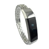 Fitbit Alta Bands, X-4-TECH Metal Fitbit Alta Classic Accessory Replacement Bands (Light Metal-05)