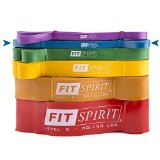 Fit Spirit® Resistance Exercise Bands for Pull-Ups Stretch & Power Lifting – 5-35lbs