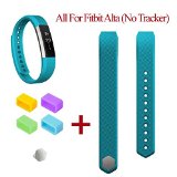 Fitbit Alta Replacement Bands, LauKingdom Fitbit Alta Accessories for Fitbit Alta. Large & Small with Free Fasteners (Teal, S)