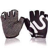 Dreampark Cycling Gloves Riding Gloves Mountain Bike Gloves Road Racing Bicycle Gloves Half Finger Biking Gloves with Gel Pad Breathable Shock-absorbing for Men/Women (Black, XX-Large)