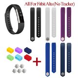Fitbit Alta Bands Mysuntown Fitbit Alta Replacement Accessory Classic Band(5 Pack Dark Color S)