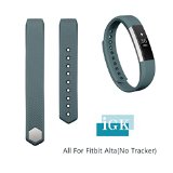 Fitbit Alta Bands Classic Accessory Replacement Bands with Metal Clasp Silicon Replacement Wristband (Small,Slate)