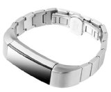 ACBEE Fitbit alta Band,Watch Buckle Design,Perfect Replacement Of Original Band.Fix the Alta Fall Off Problem (Stainless steel-folding clasp)