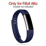 Fitbit Alta Accessories Band Small, UMTele Classic Silicone Wristband Sport Strap Replacement Band For Fitbit Alta Fitness Tracker Midnight Blue