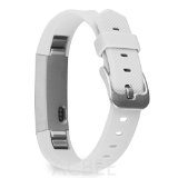 ACBEE Watch Buckle Design Band for Fitbit alta,Perfect Replacement Of Original Band.Never fall off (White)