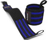 Wrist Wraps by Rip Toned – 18″ Professional Grade With Thumb Loops – Wrist Support Braces for Men & Women – Weight Lifting, Crossfit, Powerlifting, Strength Training – Bonus Ebook – Lifetime Warranty