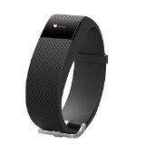 Fitness Tracker with Heart Rate Monitor, Morefit H4 Wireless Bluetooth Touch Screen Smart Watch Healthy Wristband, Black