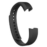 Fitbit Alta Accessories Band Large, UMTele Classic Silicone Wristband Sport Strap Replacement Band For Fitbit Alta Fitness Tracker Black