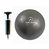Mini Exercise ball – Premium 9-Inch Stability Ball for Pilates, Yoga, Barre, Training and Physical Therapy (Silver (Pump))