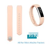 Fitbit Alta Bands Classic Accessory Replacement Bands with Metal Clasp Silicon Replacement Wristband (Small,Blush Pink)