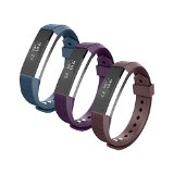 Fitbit Alta Bands,Greeninsync(TM) Laser Texture Fitbit Alta Accessory Replacement Bands Large Purple Stale Coffee W Metal Clasp Unique Design Fatener for Man Women Kids